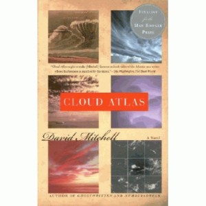 Cloud Atlas, David Mitchell, can be easily purchased at www.periplus.com (duh!) IDR135k